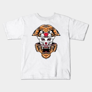 Tiger Cat Illustration Kids T-Shirt